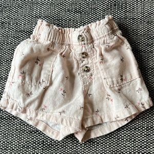 Pink Floral Shorts (6-12M)